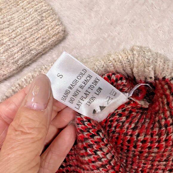 Anthro Adora Sweater Women's Small Gray/Black/Red Leopard Long Sleeve - Picture 6 of 9